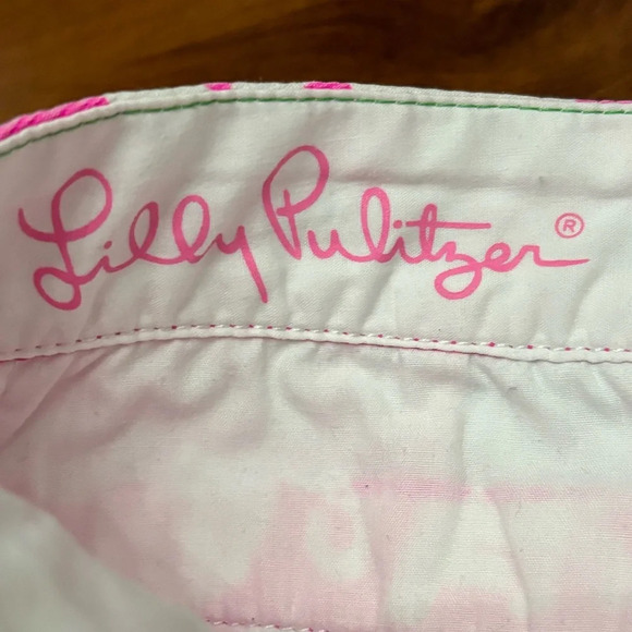 Lilly Pulitzer Buttercup Shorts Tusk in the Sun Pink Elephant Scalloped Size 0 - Picture 7 of 15